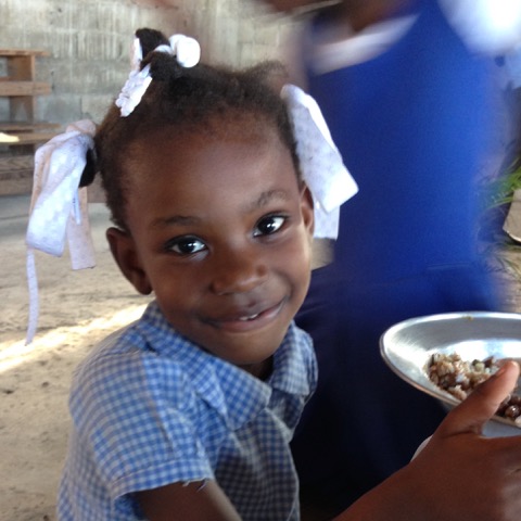 Haitian Girl with Food
